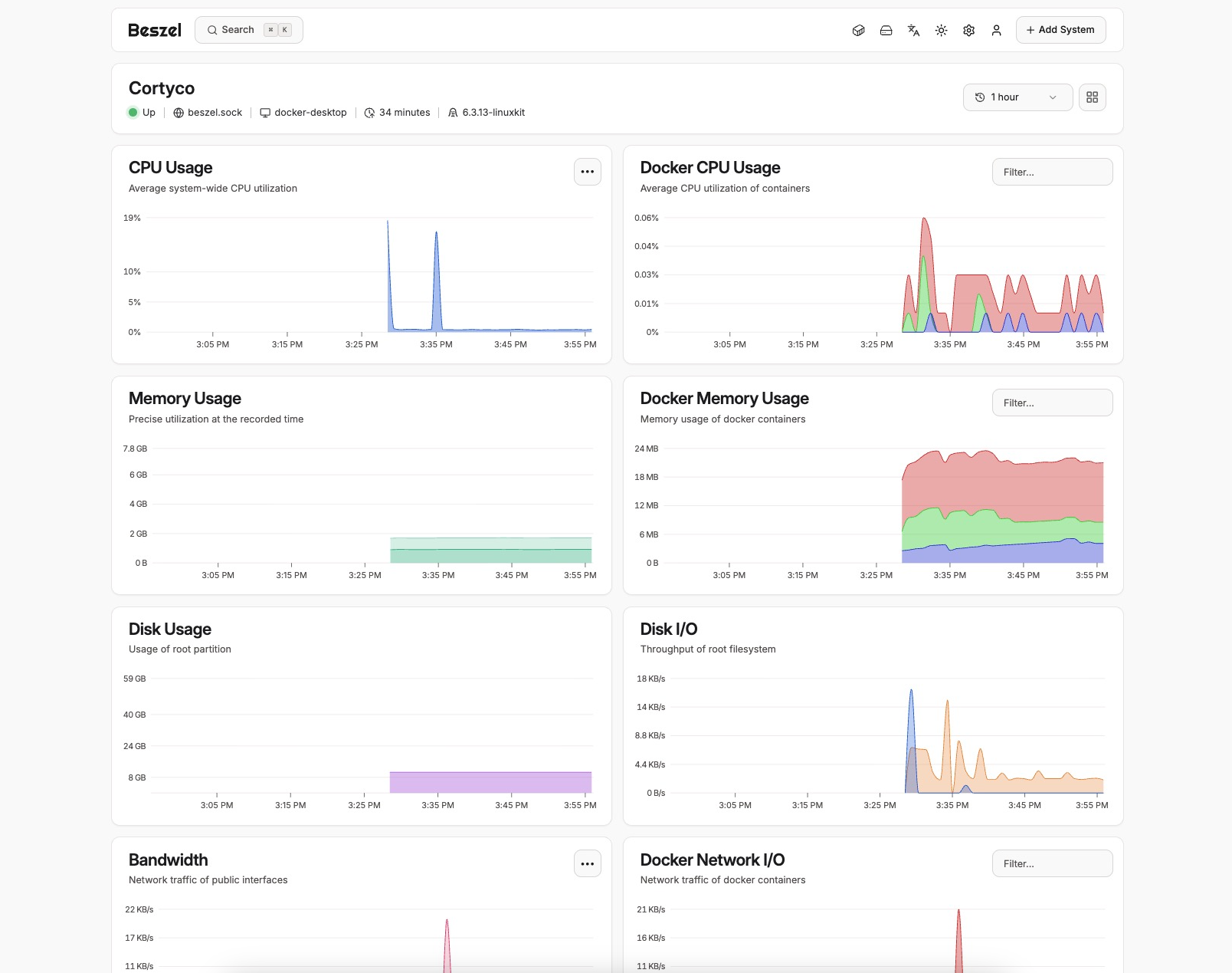 Beszel Dashboard